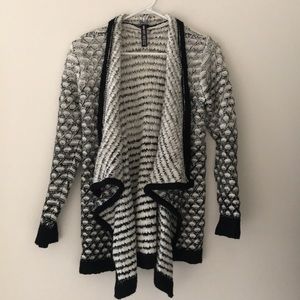 Lord & Taylor black and white knit sweater